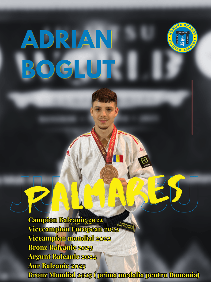 Adi Bogluț, campion mondial de ju jitsu, brand ambassador Kokoro Academy