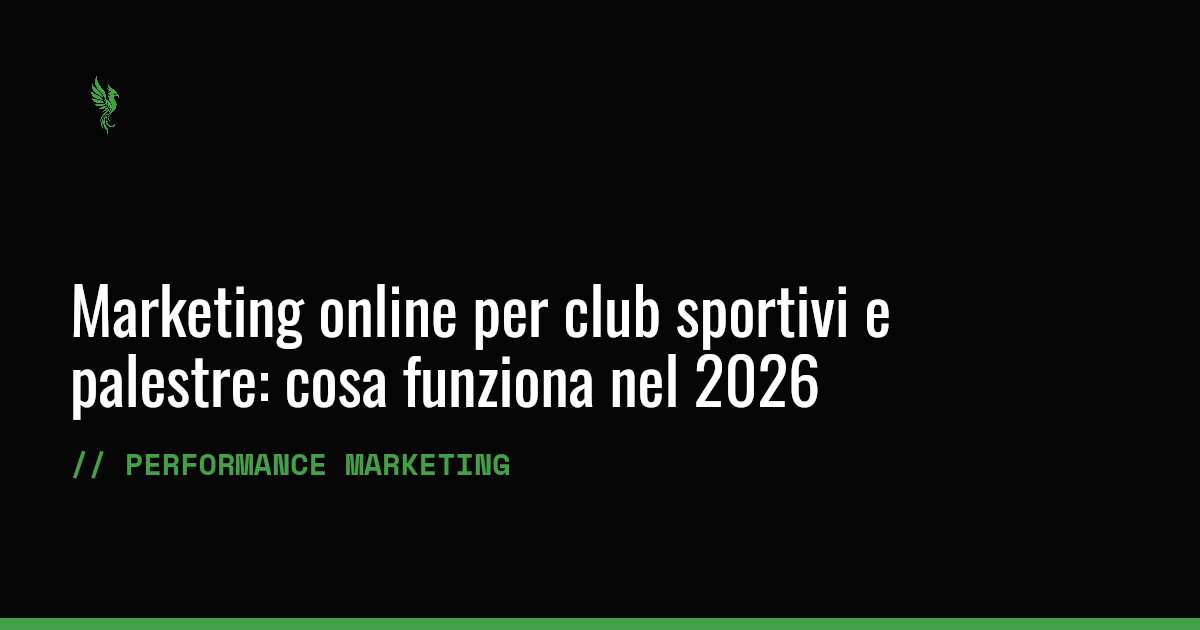 Marketing online per club sportivi e palestre: cosa funziona nel 2026
